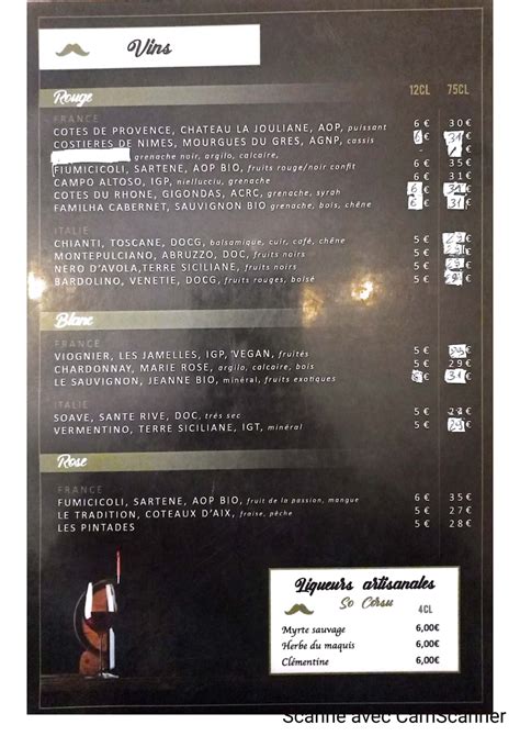 l'imprevu restaurant menu